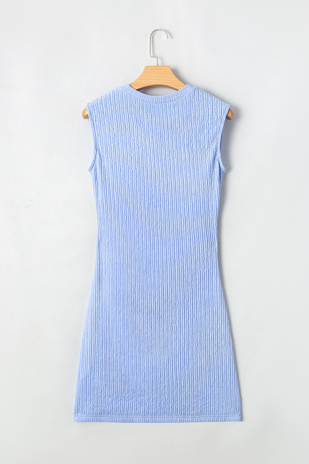 Textured Ruched Side Bodycon Tank Dress